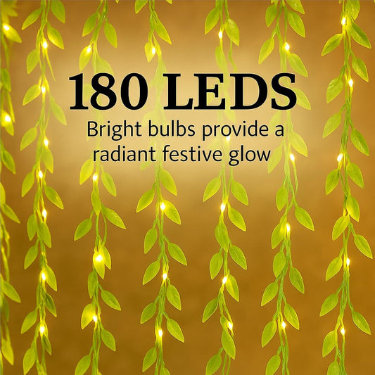 180 LED Leaf String Lights